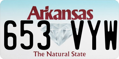 AR license plate 653VYW