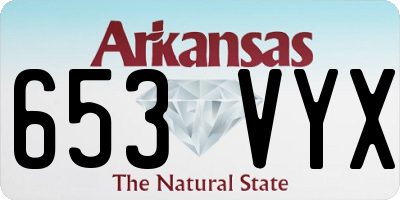 AR license plate 653VYX