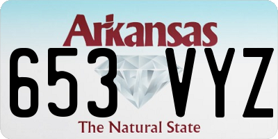 AR license plate 653VYZ