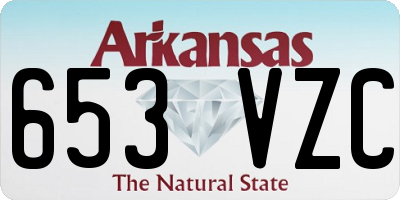 AR license plate 653VZC
