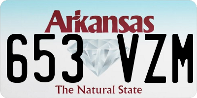 AR license plate 653VZM