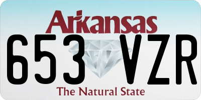 AR license plate 653VZR