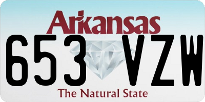 AR license plate 653VZW