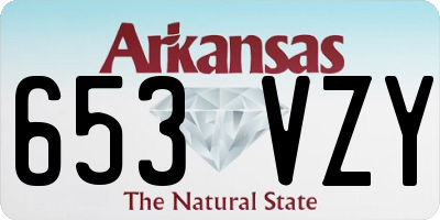AR license plate 653VZY