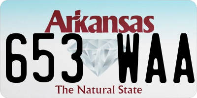 AR license plate 653WAA