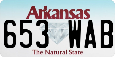 AR license plate 653WAB