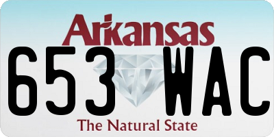 AR license plate 653WAC
