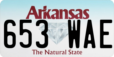 AR license plate 653WAE