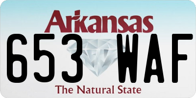 AR license plate 653WAF