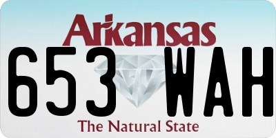 AR license plate 653WAH