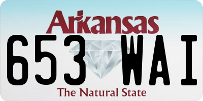 AR license plate 653WAI