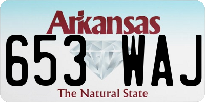 AR license plate 653WAJ