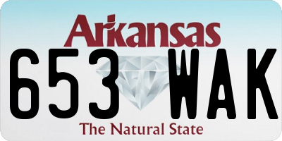 AR license plate 653WAK