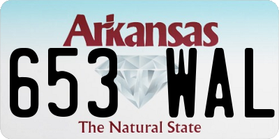 AR license plate 653WAL