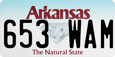 AR license plate 653WAM