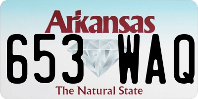 AR license plate 653WAQ