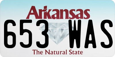 AR license plate 653WAS