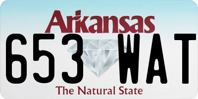 AR license plate 653WAT