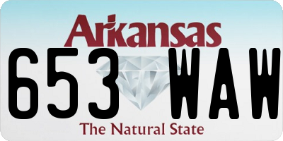 AR license plate 653WAW