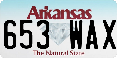 AR license plate 653WAX
