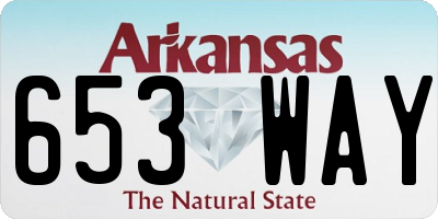 AR license plate 653WAY