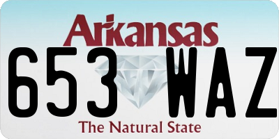 AR license plate 653WAZ