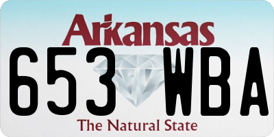 AR license plate 653WBA