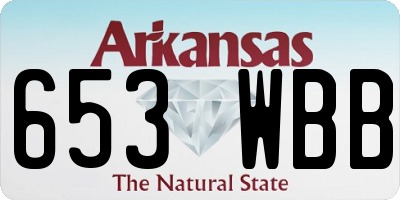 AR license plate 653WBB