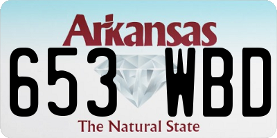 AR license plate 653WBD