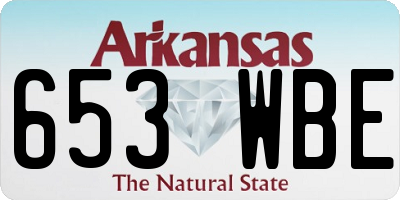 AR license plate 653WBE