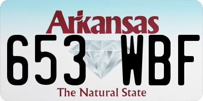 AR license plate 653WBF