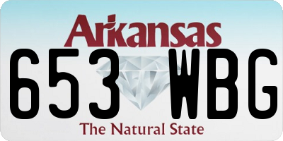 AR license plate 653WBG