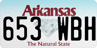 AR license plate 653WBH