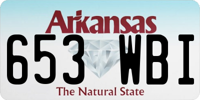 AR license plate 653WBI