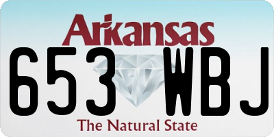 AR license plate 653WBJ