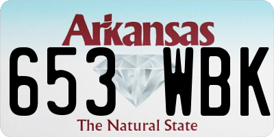 AR license plate 653WBK