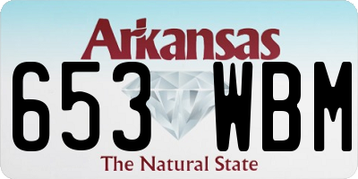 AR license plate 653WBM