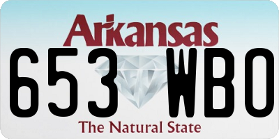 AR license plate 653WBO