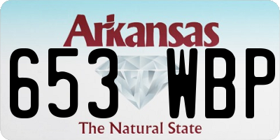 AR license plate 653WBP