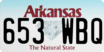 AR license plate 653WBQ