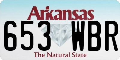 AR license plate 653WBR