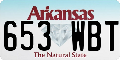 AR license plate 653WBT