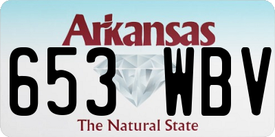 AR license plate 653WBV