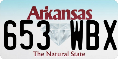 AR license plate 653WBX