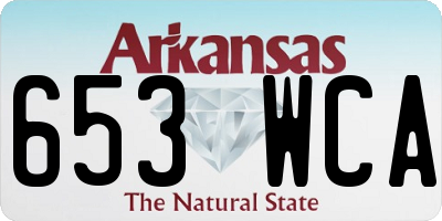AR license plate 653WCA