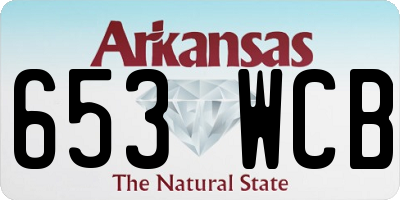 AR license plate 653WCB