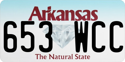 AR license plate 653WCC