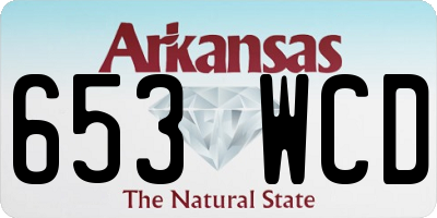 AR license plate 653WCD