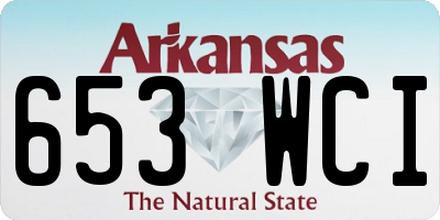 AR license plate 653WCI
