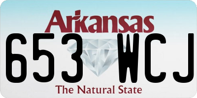 AR license plate 653WCJ